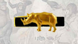 Rhino Tie Pin Victorian Safari Tie Tack Pin with Bar and Chain Rhinoceros Vintage Inspired Tie Accent