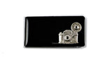 Camera Money Clip Hand Painted Enamel Neo Victorian Inspired Photographer Wallet Custom Colors and Personalized Options