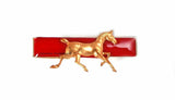 Morgan Horse Tie Clip Hand Painted Enamel Neo Victorian Dressage Vintage Style Custom Colors Available