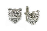 Tiger Head Cufflinks Neo Victorian Neo Victorian Safari Cuff Links Vintage Inspired with Tie Clip and Tie Pin Set Options
