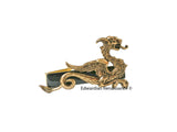 Dragon Tie Clip Antique Gold Game of Thrones Inspired Tie Bar Accent Inlaid in Hand Painted Enamel Custom Colors Available